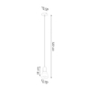 Lampa wisząca QUBIC szara SOLLUX SL.0964