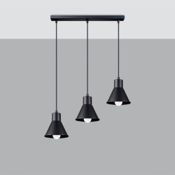 Lampa wisząca TALEJA 3 czarna [E27] SOLLUX SL.0986