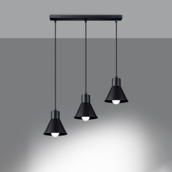 Lampa wisząca TALEJA 3 czarna [E27] SOLLUX SL.0986