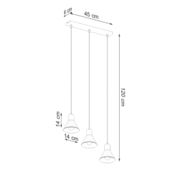 Lampa wisząca TALEJA 3 czarna [E27] SOLLUX SL.0986