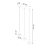 Lampa wisząca TALEJA 3 czarna [E27] SOLLUX SL.0986
