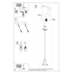 Lampa wisząca TAZILA 1 czarna [ES111] SOLLUX SL.0989
