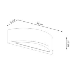 Kinkiet ATENA beton SOLLUX SL.0994