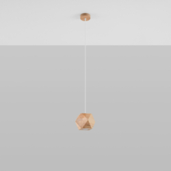 Lampa wisząca WOODY naturalne drewno SOLLUX SL.1011