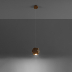 Lampa wisząca WOODY naturalne drewno SOLLUX SL.1011