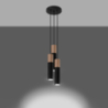 Lampa wisząca PABLO 3P czarna SOLLUX SL.1014