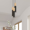 Lampa wisząca PABLO 3P czarna SOLLUX SL.1014