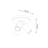 Plafon RING 3P czarny SOLLUX SL.1016