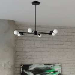 Żyrandol LANGO 6 czarny SOLLUX SL.1023