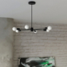 Żyrandol LANGO 6 czarny SOLLUX SL.1023