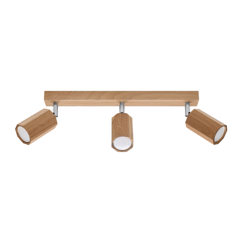 Plafon ZEKE 3 dąb SOLLUX SL.1030