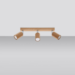 Plafon ZEKE 3 dąb SOLLUX SL.1030