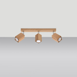 Plafon KEKE 3 dąb SOLLUX SL.1037