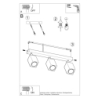 Plafon KEKE 3 dąb SOLLUX SL.1037