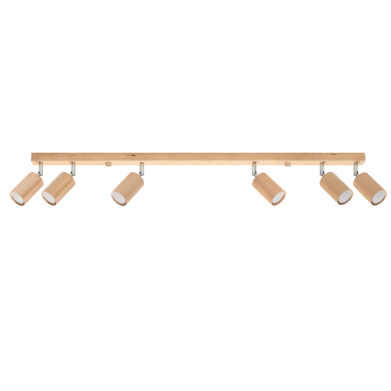 Plafon BERG 6 naturalne drewno SOLLUX SL.1043