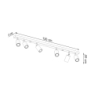 Plafon BERG 6 naturalne drewno SOLLUX SL.1043