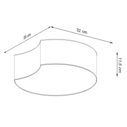Plafon CIRCLE 1 biały SOLLUX SL.1050