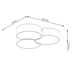 Plafon CIRCLE 3B biały SOLLUX SL.1052