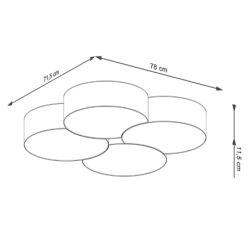 Plafon CIRCLE 4 biały SOLLUX SL.1053