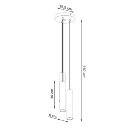 Lampa wisząca LAGOS 3P biały SOLLUX SL.1078
