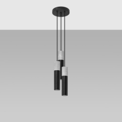 Lampa wisząca BORGIO 3P czarny SOLLUX SL.1081