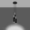 Lampa wisząca BORGIO 3P czarny SOLLUX SL.1081