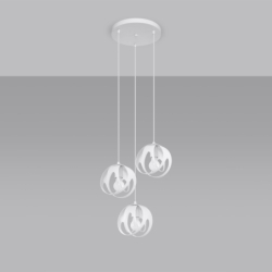 Lampa wisząca TULOS 3P biała SOLLUX SL.1084