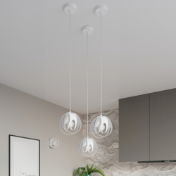 Lampa wisząca TULOS 3P biała SOLLUX SL.1084