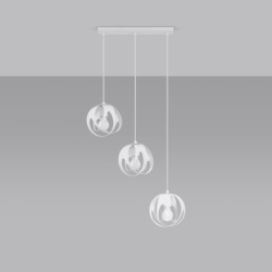 Lampa wisząca TULOS 3L biała SOLLUX SL.1085