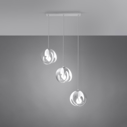 Lampa wisząca TULOS 3L biała SOLLUX SL.1085