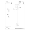 Lampa wisząca TULOS 1 czarna SOLLUX SL.1087
