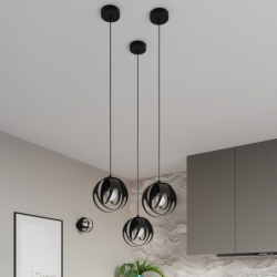 Lampa wisząca TULOS 1 czarna SOLLUX SL.1087