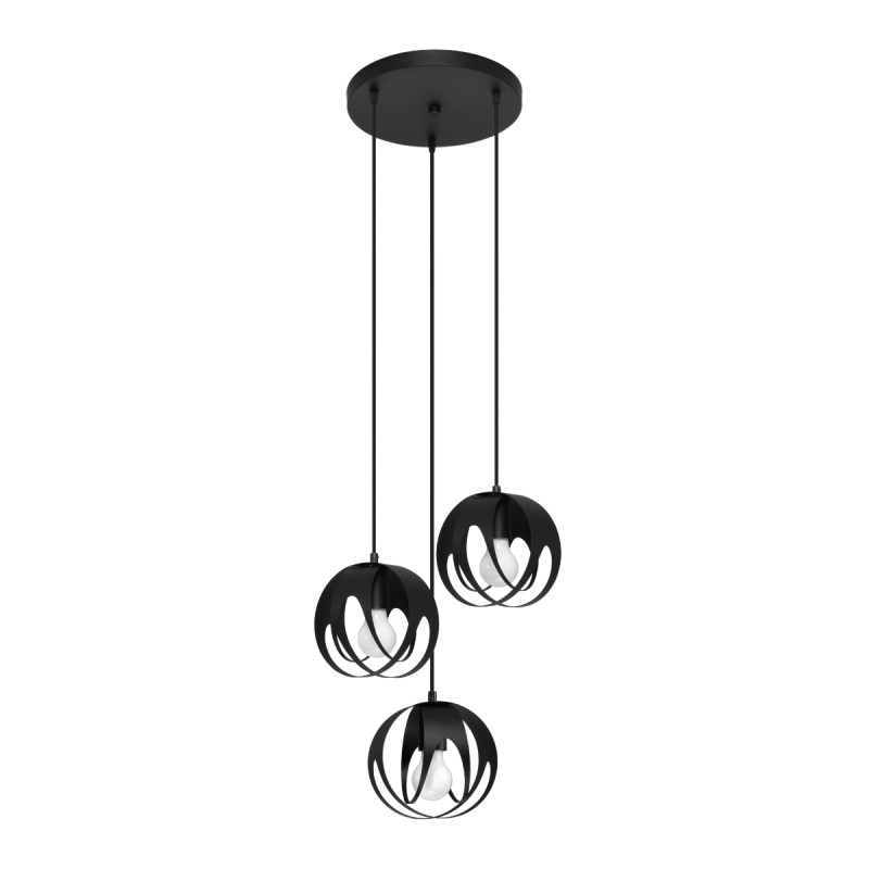 Lampa wisząca TULOS 3P czarna SOLLUX SL.1088