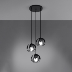Lampa wisząca TULOS 3P czarna SOLLUX SL.1088