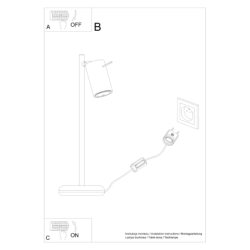 Lampa biurkowa RING czarna SOLLUX SL.1091