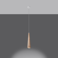 Lampa wisząca SULA 1 naturalne drewno SOLLUX SL.1100
