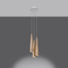 Lampa wisząca SULA 3P naturalne drewno SOLLUX SL.1101