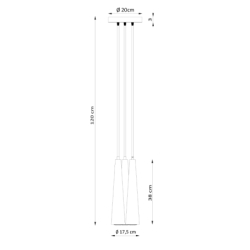 Lampa wisząca SULA 3P naturalne drewno SOLLUX SL.1101