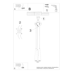 Lampa wisząca SULA 3P naturalne drewno SOLLUX SL.1101