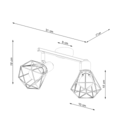 Plafon ARTEMIS 2 biały SOLLUX SL.1103