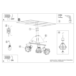 Plafon ARTEMIS 3 biały SOLLUX SL.1104