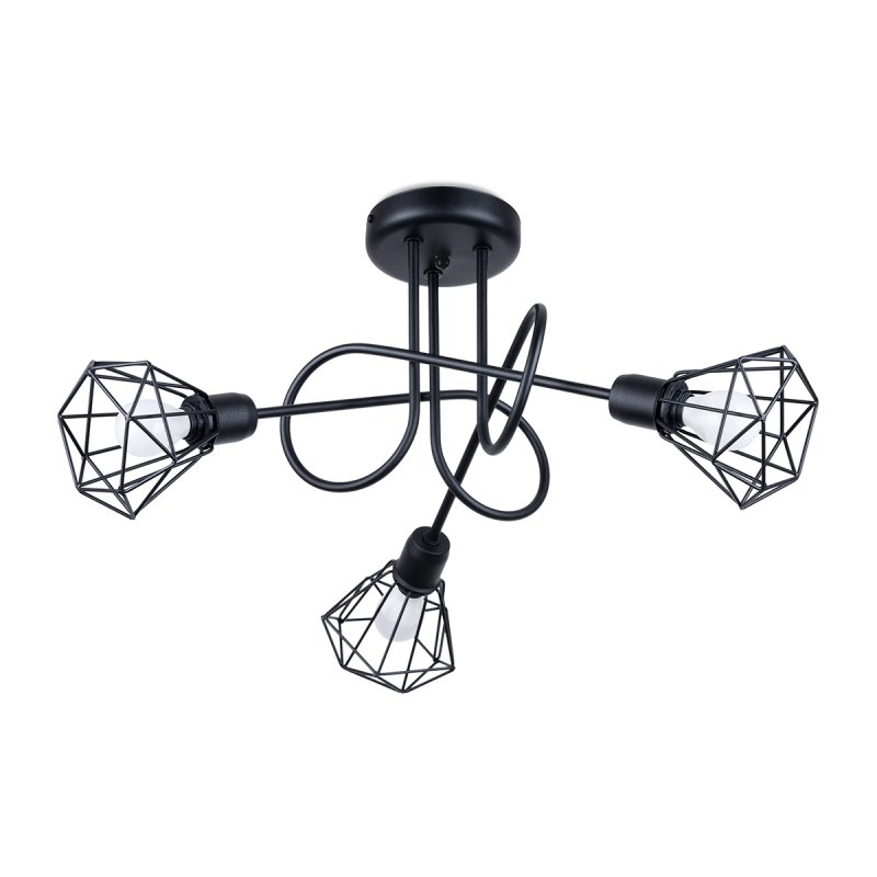 Żyrandol ARTEMIS 3S czarny SOLLUX SL.1109