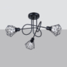 Żyrandol ARTEMIS 3S czarny SOLLUX SL.1109