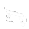 Plafon FORNES 2 czarny SOLLUX SL.1121