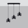 Lampa wisząca SAVAR 3 czarna SOLLUX SL.1133