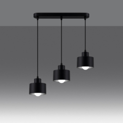 Lampa wisząca SAVAR 3 czarna SOLLUX SL.1133