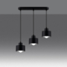 Lampa wisząca SAVAR 3 czarna SOLLUX SL.1133