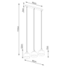 Lampa wisząca SAVAR 3 czarna SOLLUX SL.1133