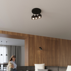 Lampa wisząca SAVAR 3 czarna SOLLUX SL.1133