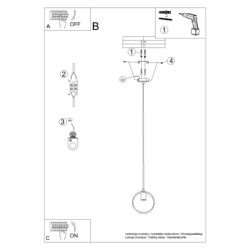 Lampa wisząca TITRAN 1 biała SOLLUX SL.1137